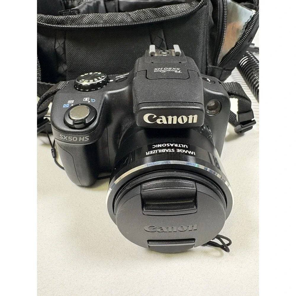 Canon PowerShot SX50 HS 12.1MP Digital Camera Bundle Bag 2-Batteries 32GB SD Kit